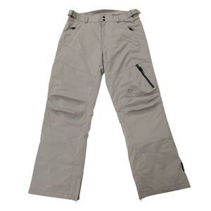 Body Glove Ski Snow Pants Mens Large Light Brown Insulated Ankle Zip Winter